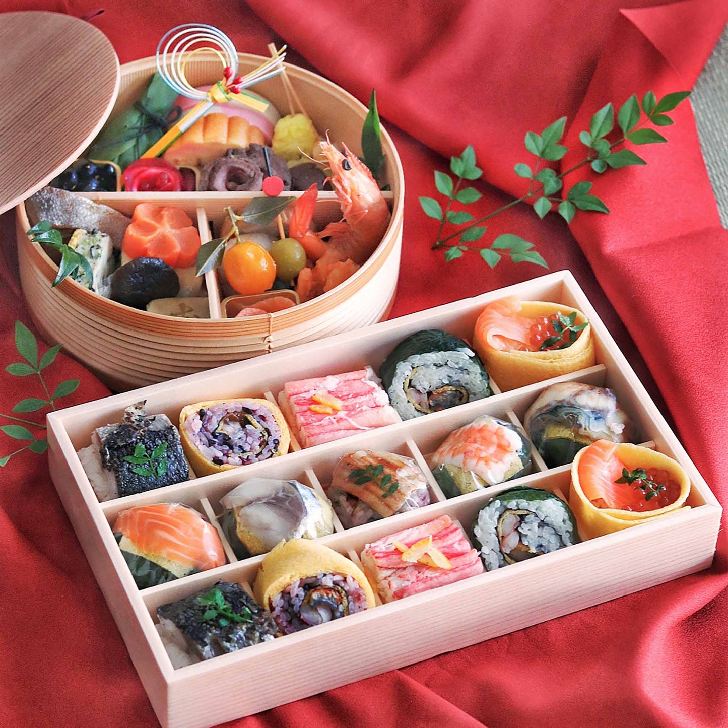 早割10%OFF【2025年12/29・30お届け】★セットでお得★<2026年新年を祝う>ことほぎ華おせちと手鞠寿し1セット