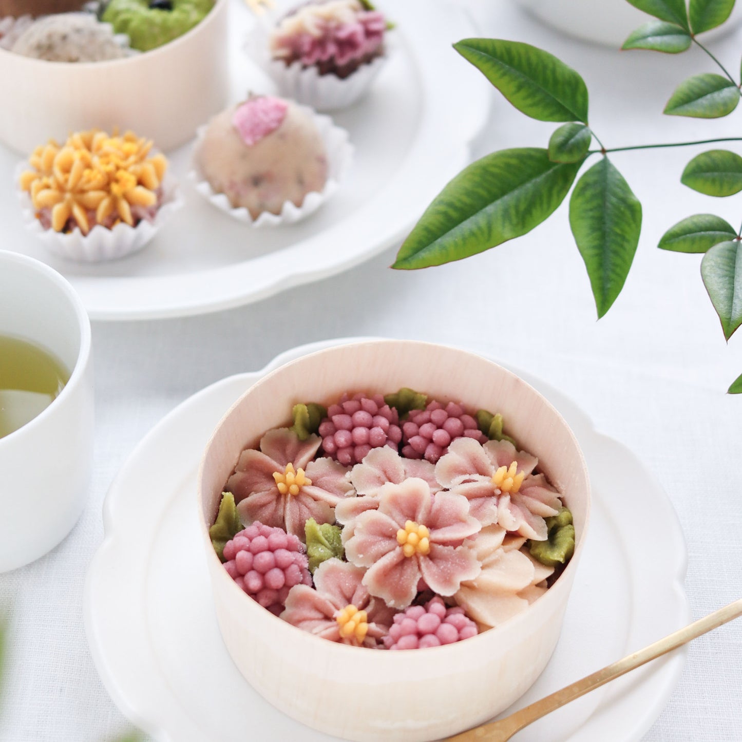 <うめとおはぎ>桜咲きぬれば吉野山7種7個