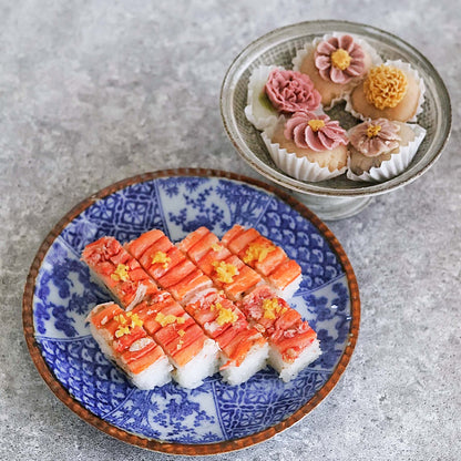 【福袋・送料込4,500円】【賞味期限間近】【訳あり】柚子香る蟹の押し寿司とお花のおはぎ5個セット