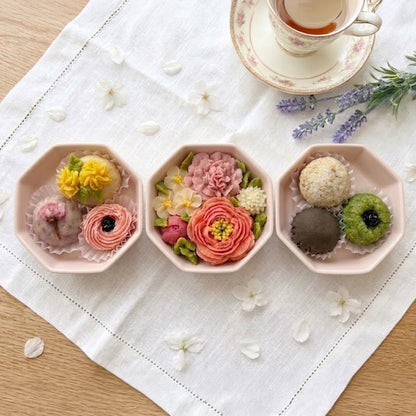 【特別価格30%OFF】＜うめとおはぎ＞花まつり-芍薬とカーネーション おはぎ7種7個