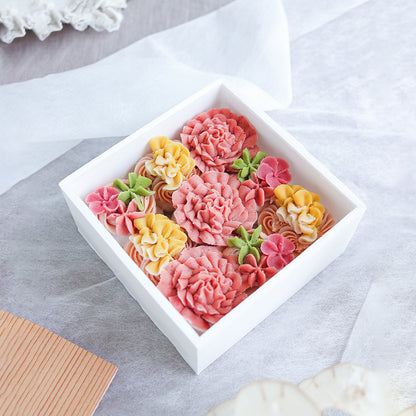 【敬老の日包装】＜うめとおはぎ＞おはぎのフラワーBOX（秋色カーネーション）