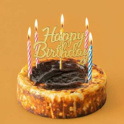 ＜MAHOROWA＞【バースデープレート/ロウソク選択可能】ミルク濃厚バスクチーズケーキ（プレーン）