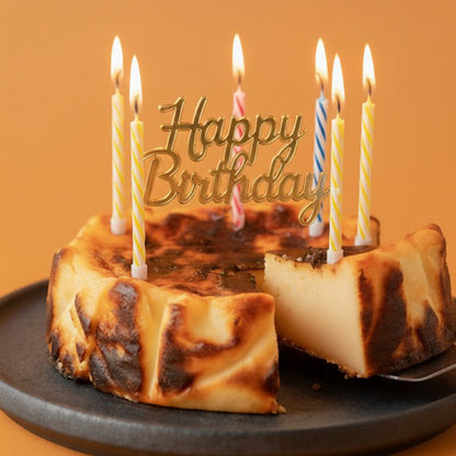 ＜MAHOROWA＞【バースデープレート/ロウソク選択可能】ミルク濃厚バスクチーズケーキ（プレーン）