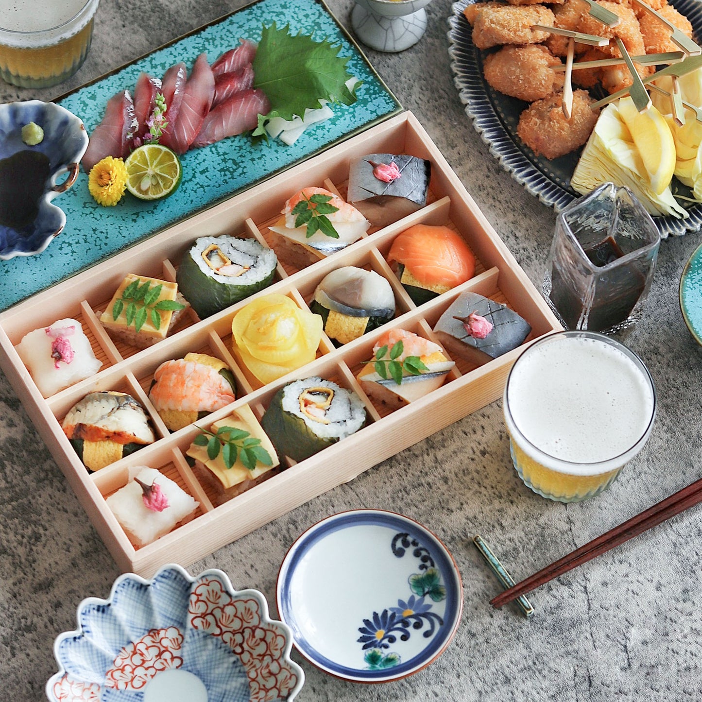 遅れてごめんね！【父の日】父の日手鞠わさび葉寿し15個