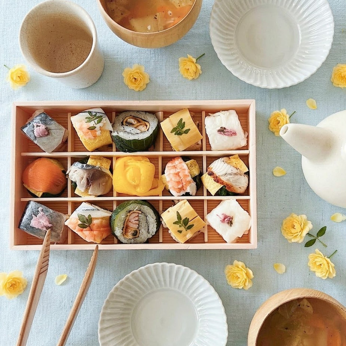 遅れてごめんね！【父の日】父の日手鞠わさび葉寿し15個