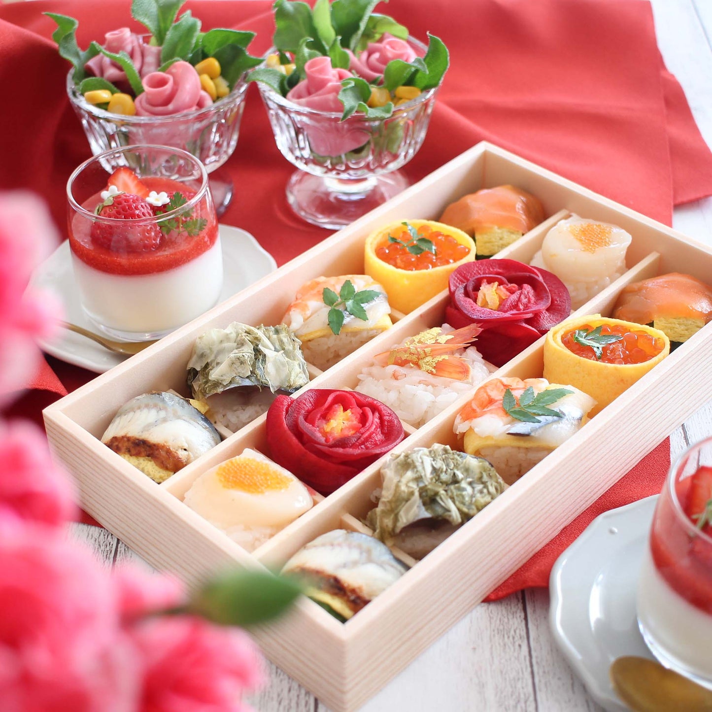 【早割10%OFF母の日包装】母の日贅沢華手鞠寿し15個