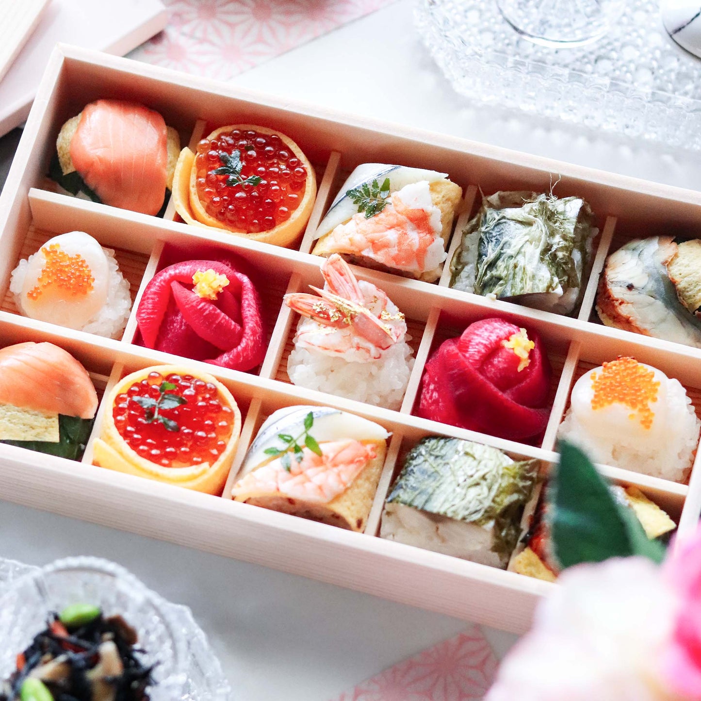 【早割10%OFF母の日包装】母の日贅沢華手鞠寿し15個