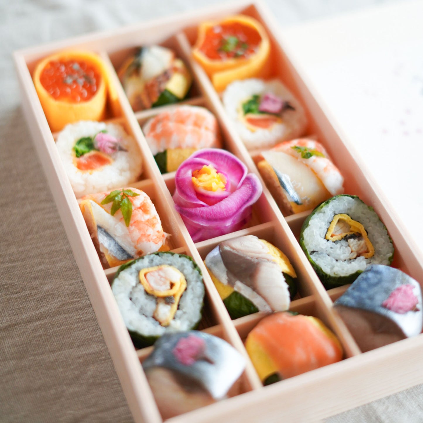 【早割10%OFF母の日包装】はないろ手鞠わさび葉寿し15個