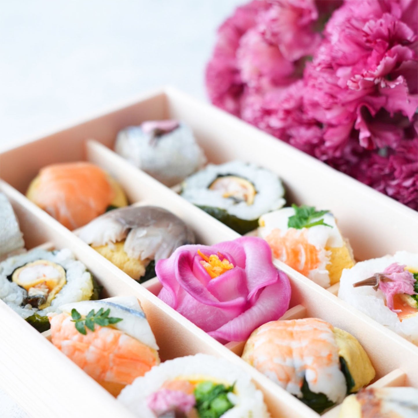 【早割10%OFF母の日包装】はないろ手鞠わさび葉寿し15個