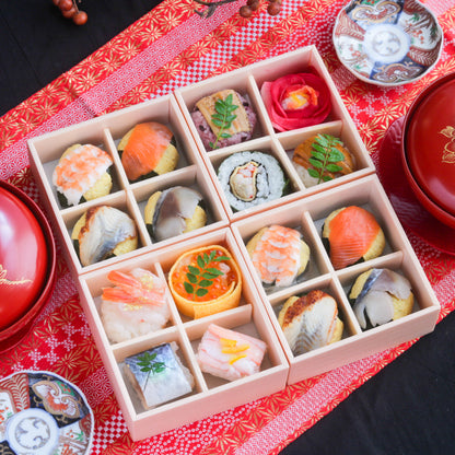 冬のひとおり 手鞠わさび葉寿し