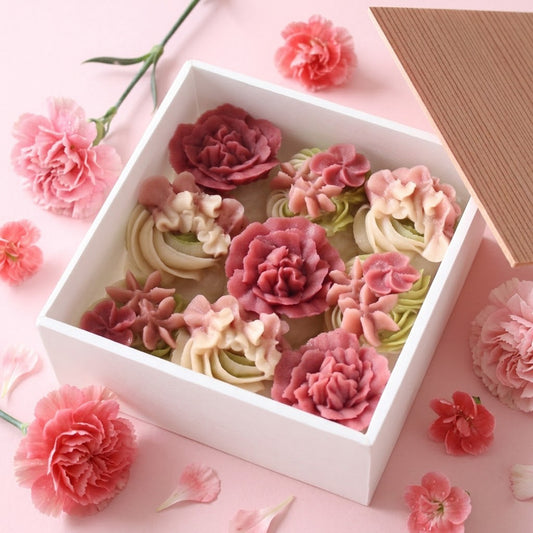 【早割10%OFF母の日包装】【母の日】おはぎのフラワーBOX（カーネーション）