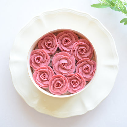 ＜うめとおはぎ＞薔薇のおはぎケーキ【誕生日プレートロウソク選択可能】