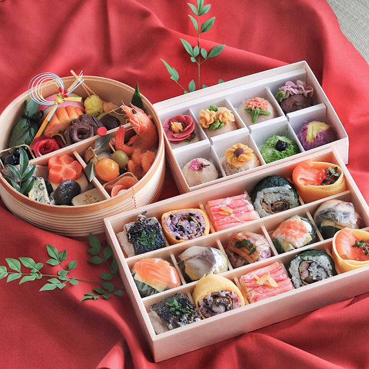 早割10%OFF【2025年12/29・30お届け】★セットでお得★<2026年新年を祝う>ことほぎ華おせちと手鞠寿しとおはぎセット