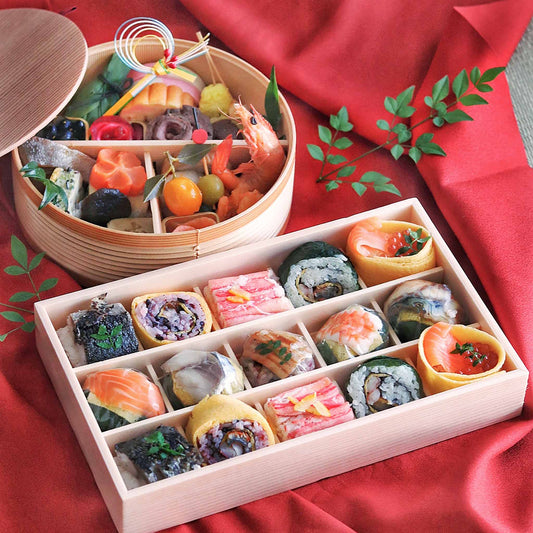 早割10%OFF【2025年12/29・30お届け】★セットでお得★<2026年新年を祝う>ことほぎ華おせちと手鞠寿し1セット