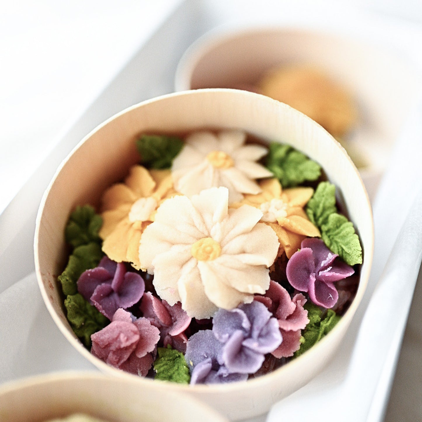 【初めての方限定】お花のおはぎBOX1個とチーズケーキ3個セット【送料分1,010円割引価格】