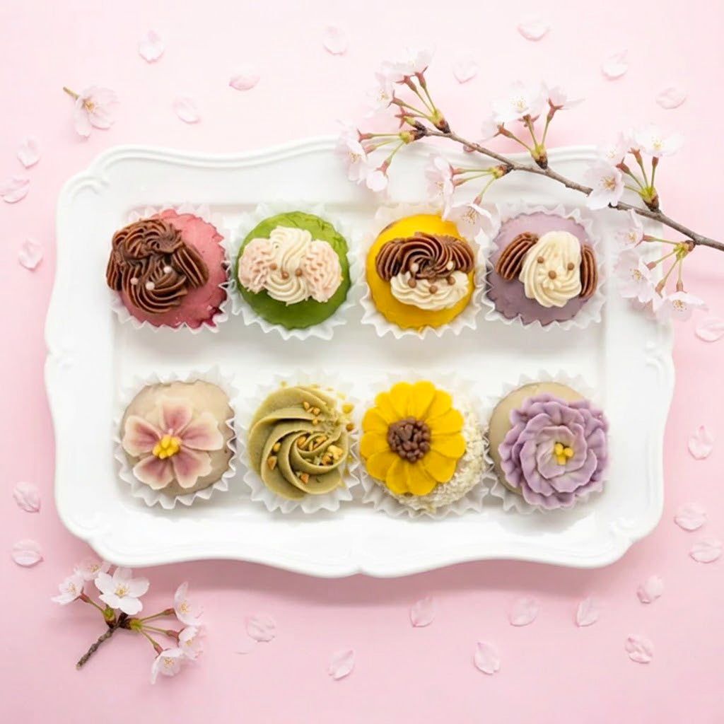 【特別価格30%OFF】＜うめとおはぎ＞ お花とわんこの一口おはぎ8個