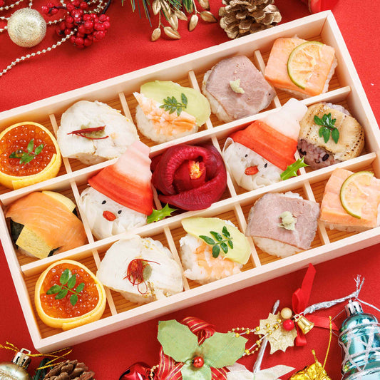 【xmas限定】ホーリークリスマス手鞠わさび葉寿し15個